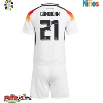 Camiseta Alemania Ilkay Gundogan #21 Primera Equipación para niños Eurocopa 2024 manga corta (+ pantalones cortos)